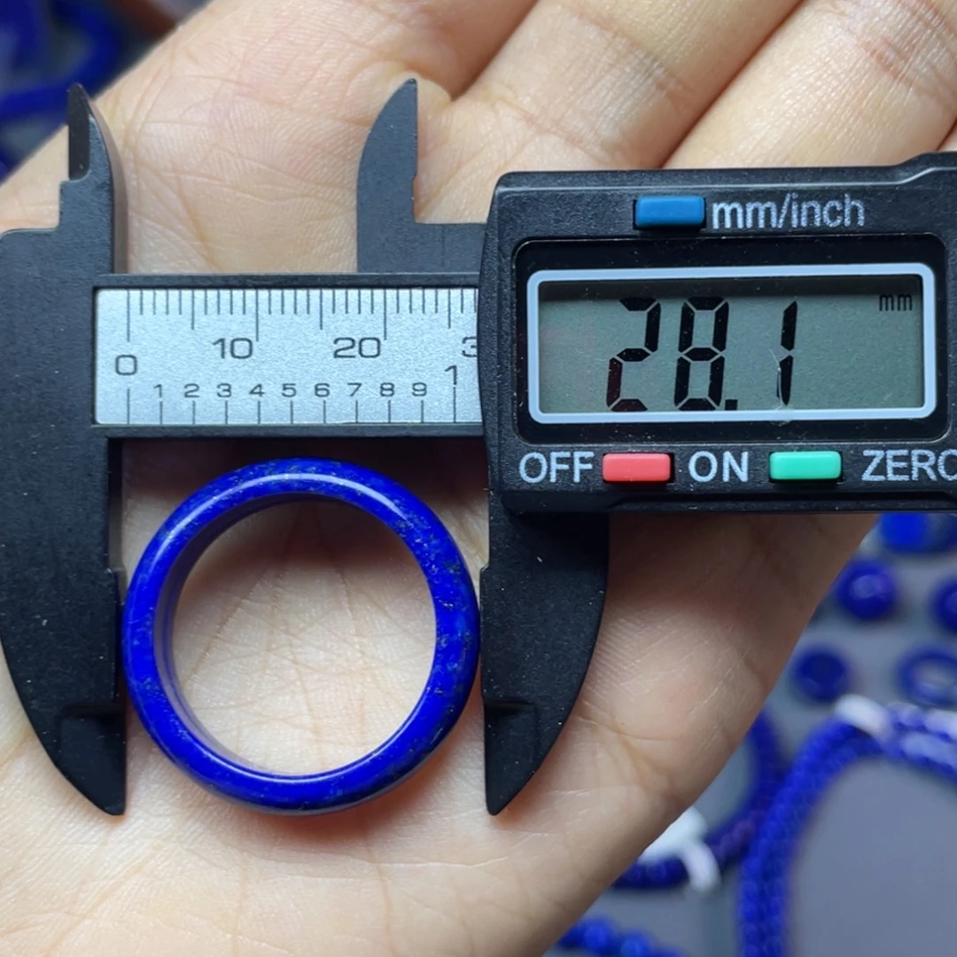 青金石未镶嵌21mm内径指环