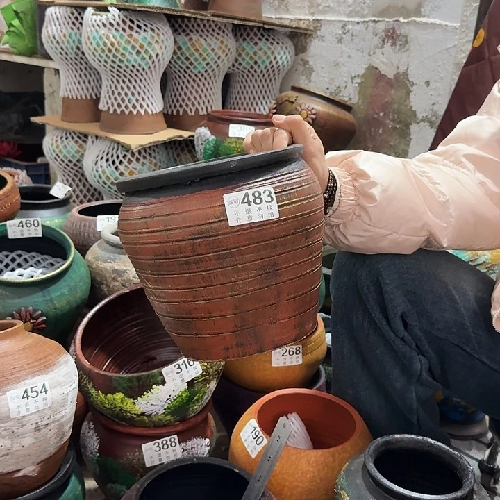 瑕疵金色缸483高度20口径19