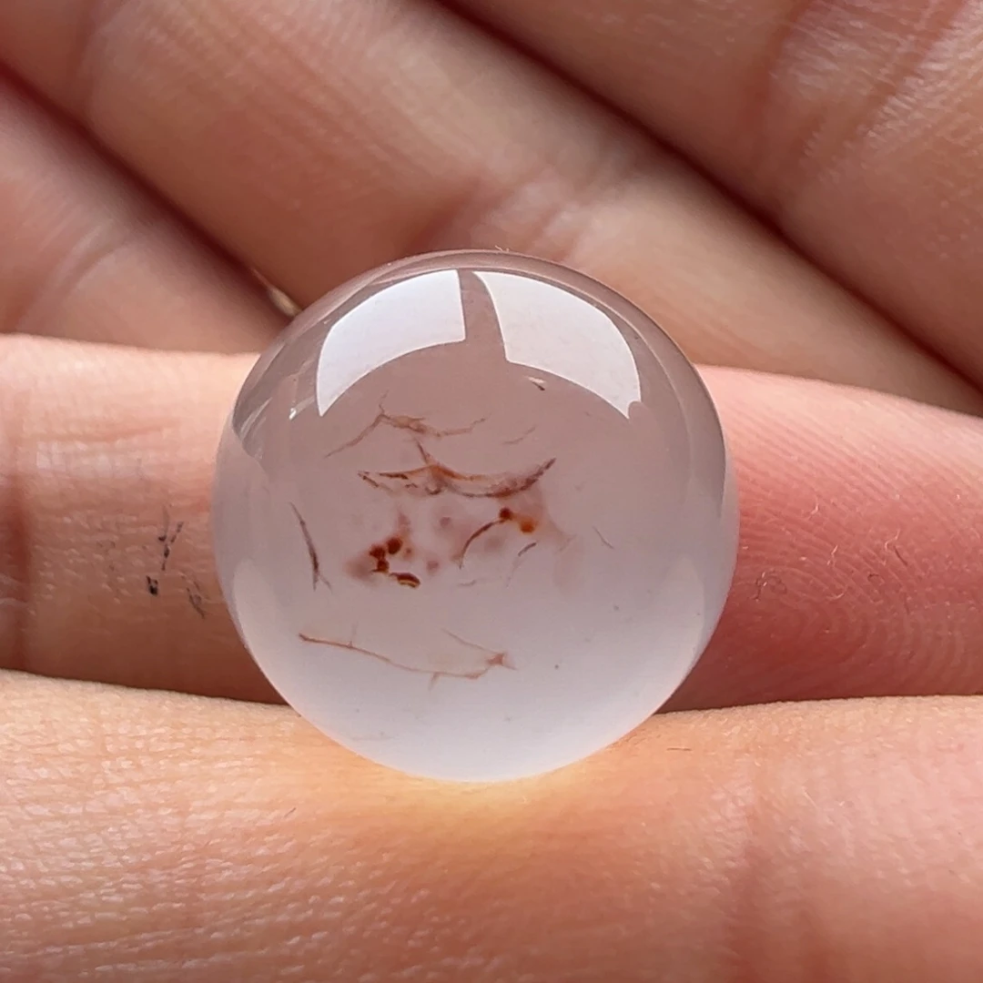 南红玛瑙圆珠12.4未镶嵌落*