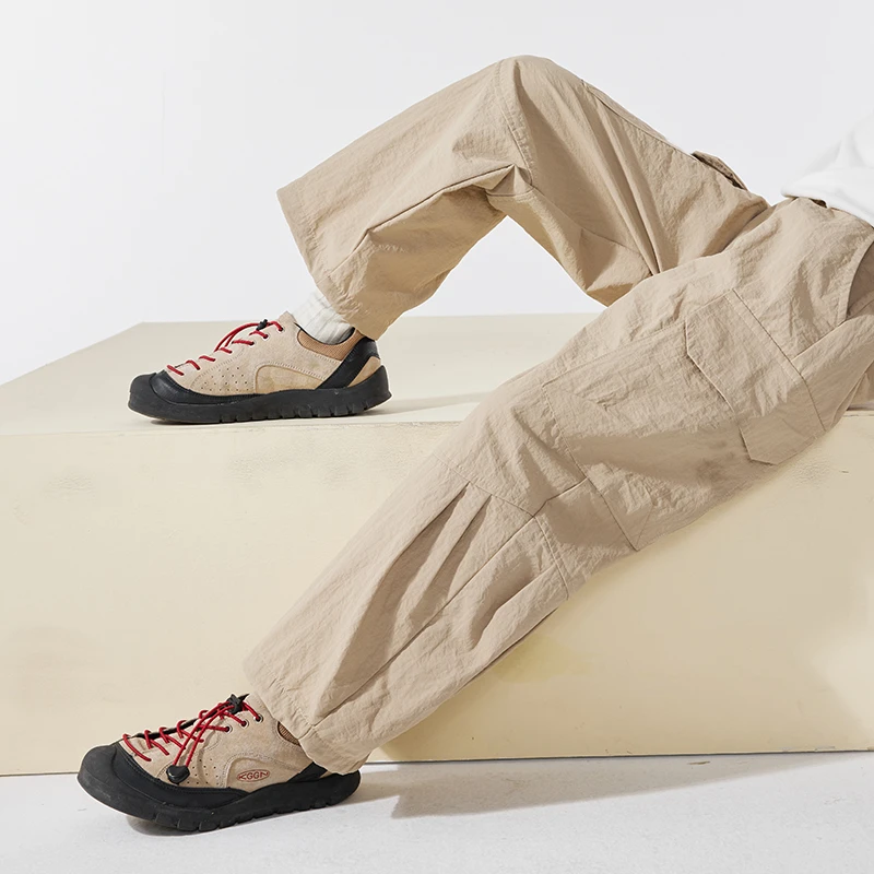 【春秋款弯刀裤】儿童设计师锦纶速干降落伞工装裤宽松休闲裤中大童