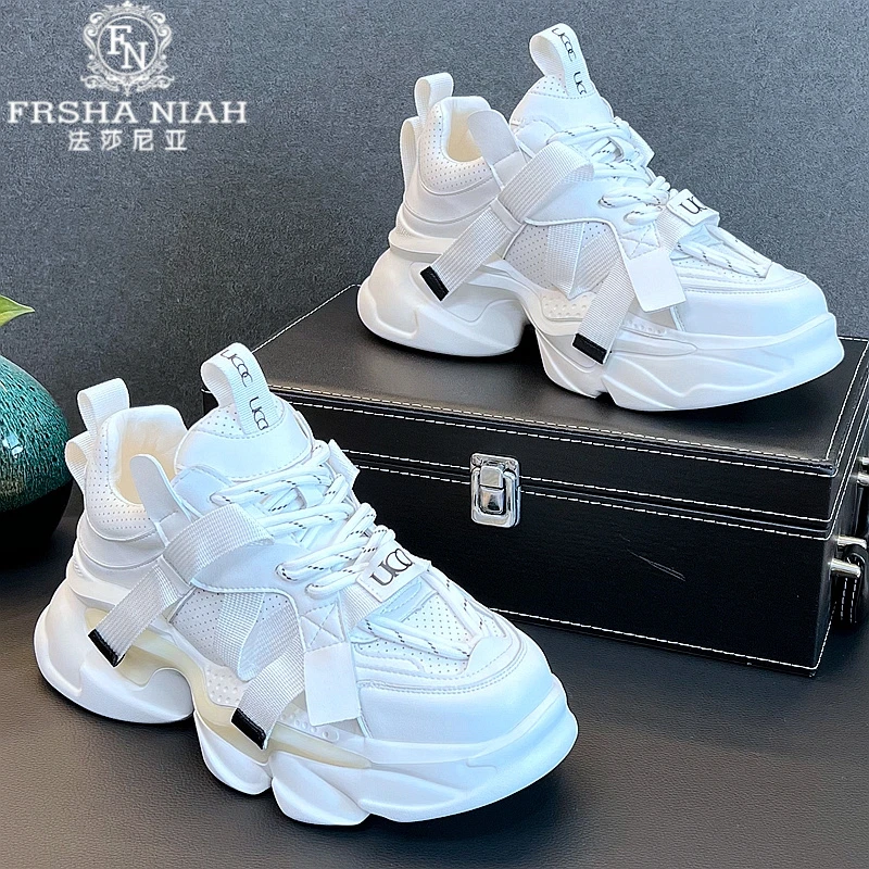 法莎尼亚男款秋季老爹鞋新款潮流透气干净痞帅男鞋时尚休闲运动鞋