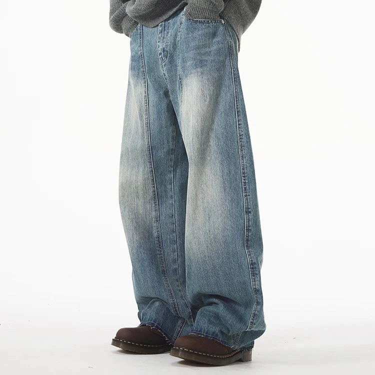 晚若美式高街立体剪裁廓形香蕉裤痞帅潮牌高级感裤子宽松潮牌