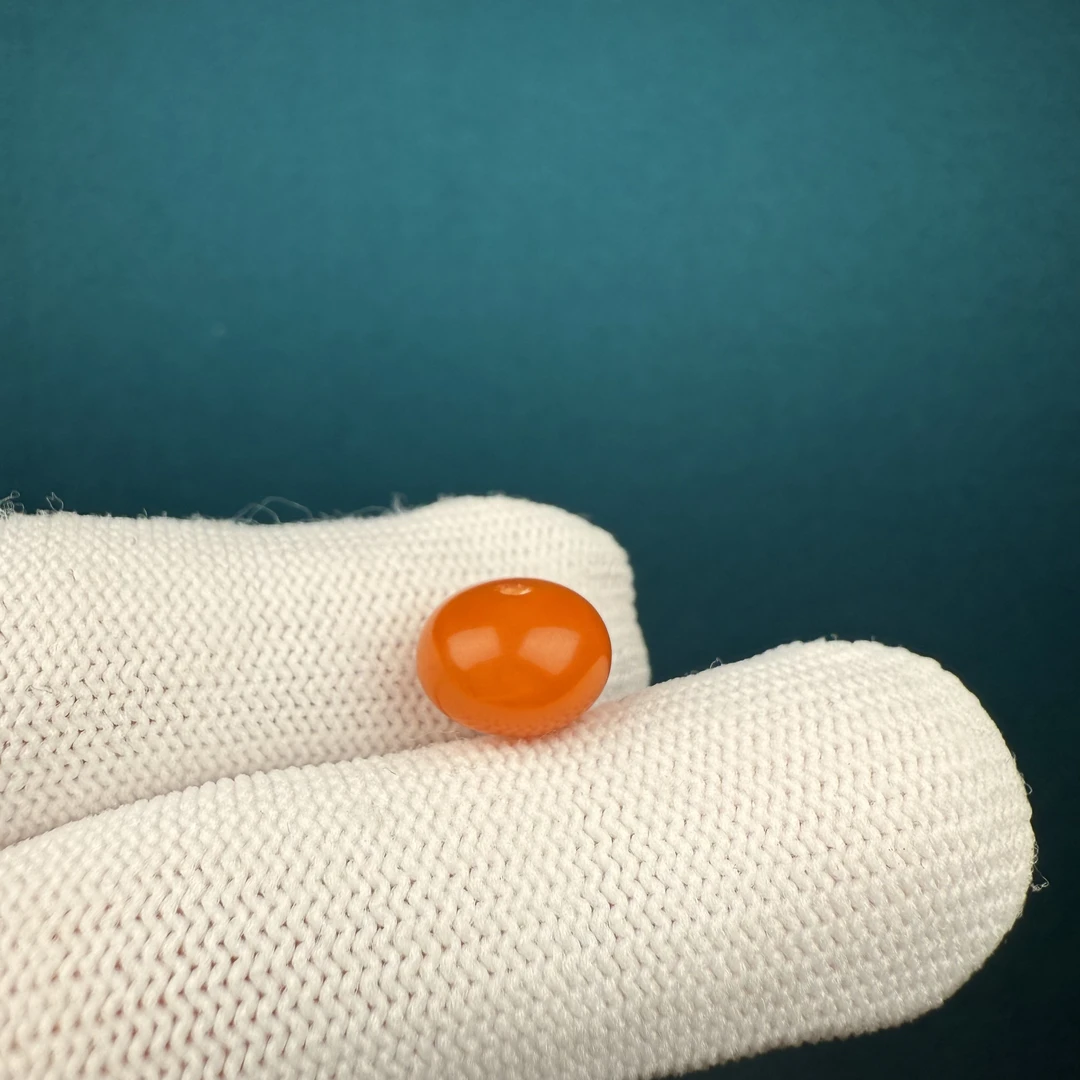 J9635天然原矿蜜蜡 算盘珠10.6*7.5mm 支持复检假一罚十