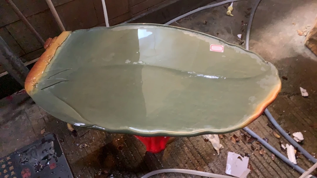 端砚石茶盘绿端原石整雕手工雕刻