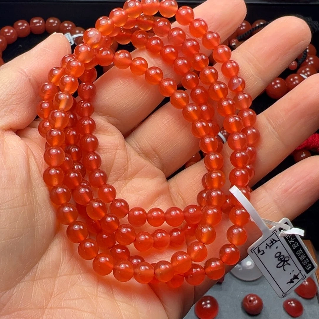 南红玛瑙未镶嵌手链