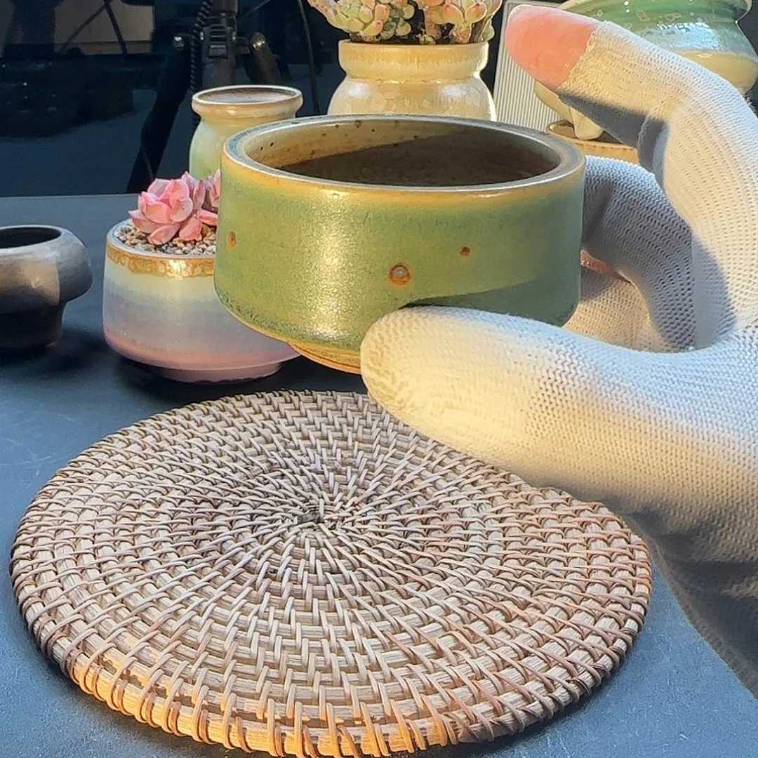 瓷片景德镇手工花盆