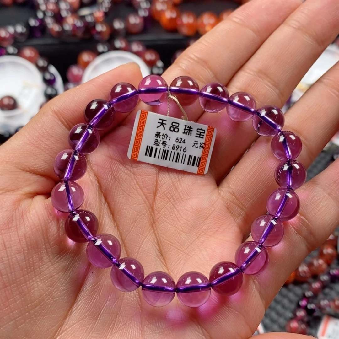 水晶手链未镶嵌嘿紫水晶8916