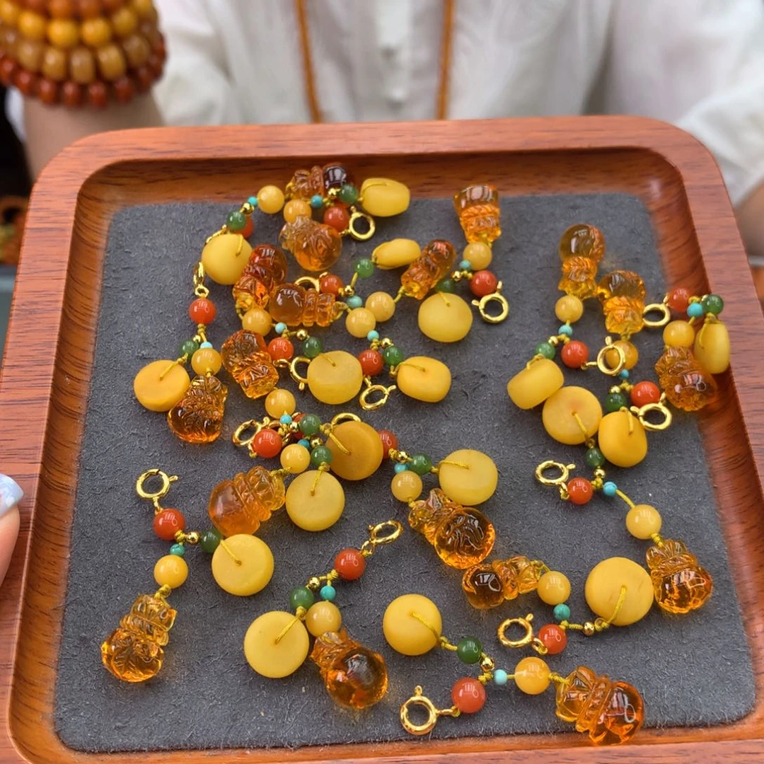 未镶嵌吊坠(不含链)琥珀多样性发一