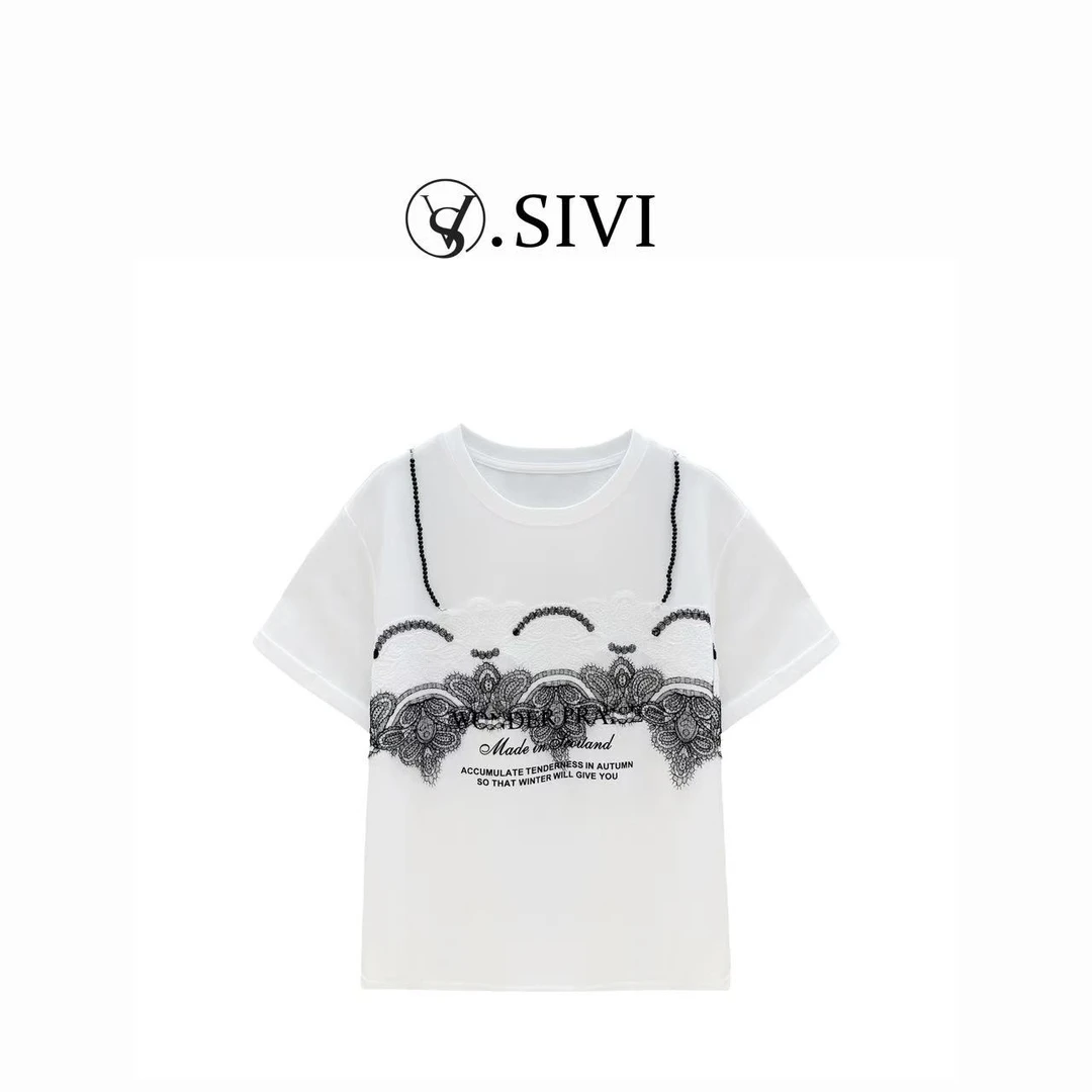 熙薇【优雅主义】2025春季新款休闲T恤时尚气质上衣H1874