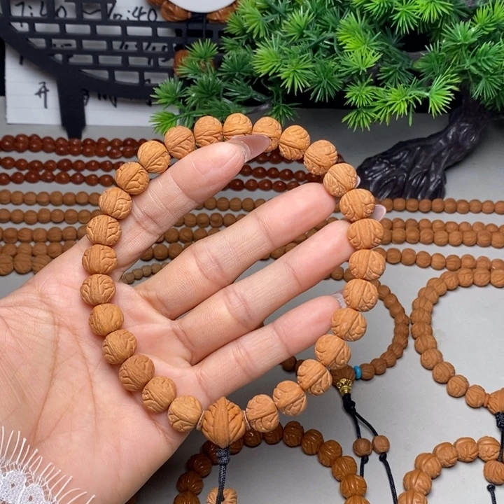 桃核手串荔枝纹手持