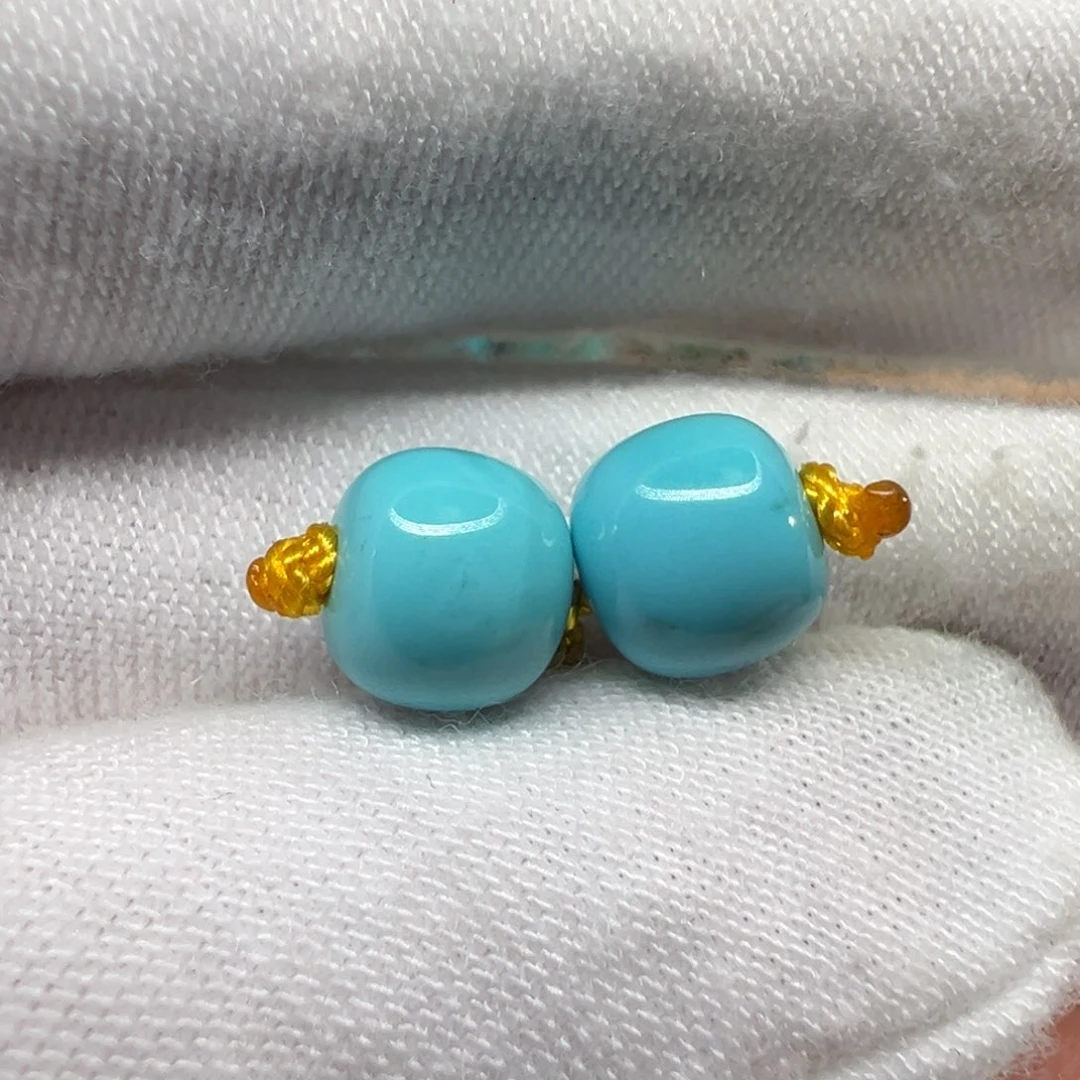 绿松石银S925镶嵌配饰直径7.1