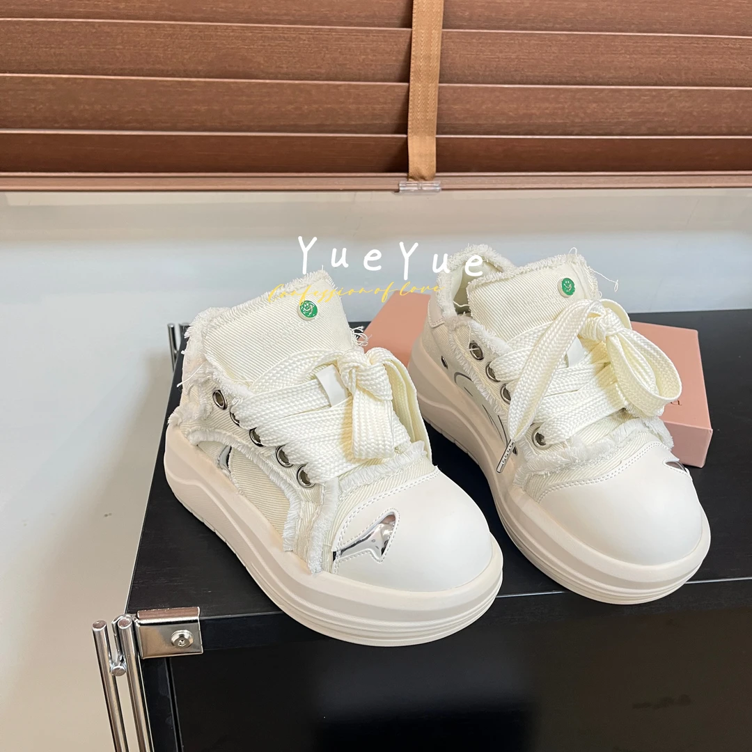 【小金鱼】运动帆布鞋ins夏季厚底时尚休闲鞋耐磨透气运动时尚纯色