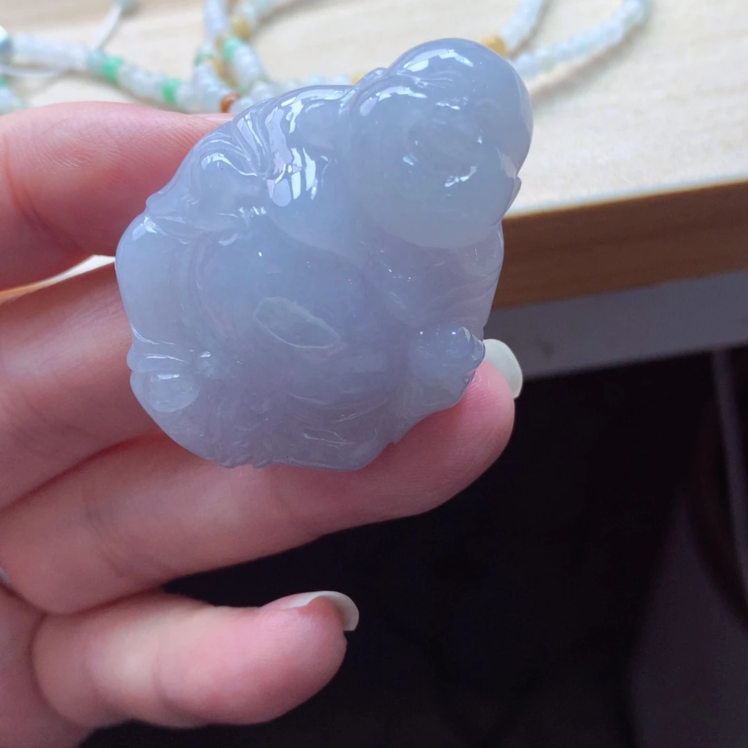 翡翠颈饰未镶嵌宝*佛吊坠