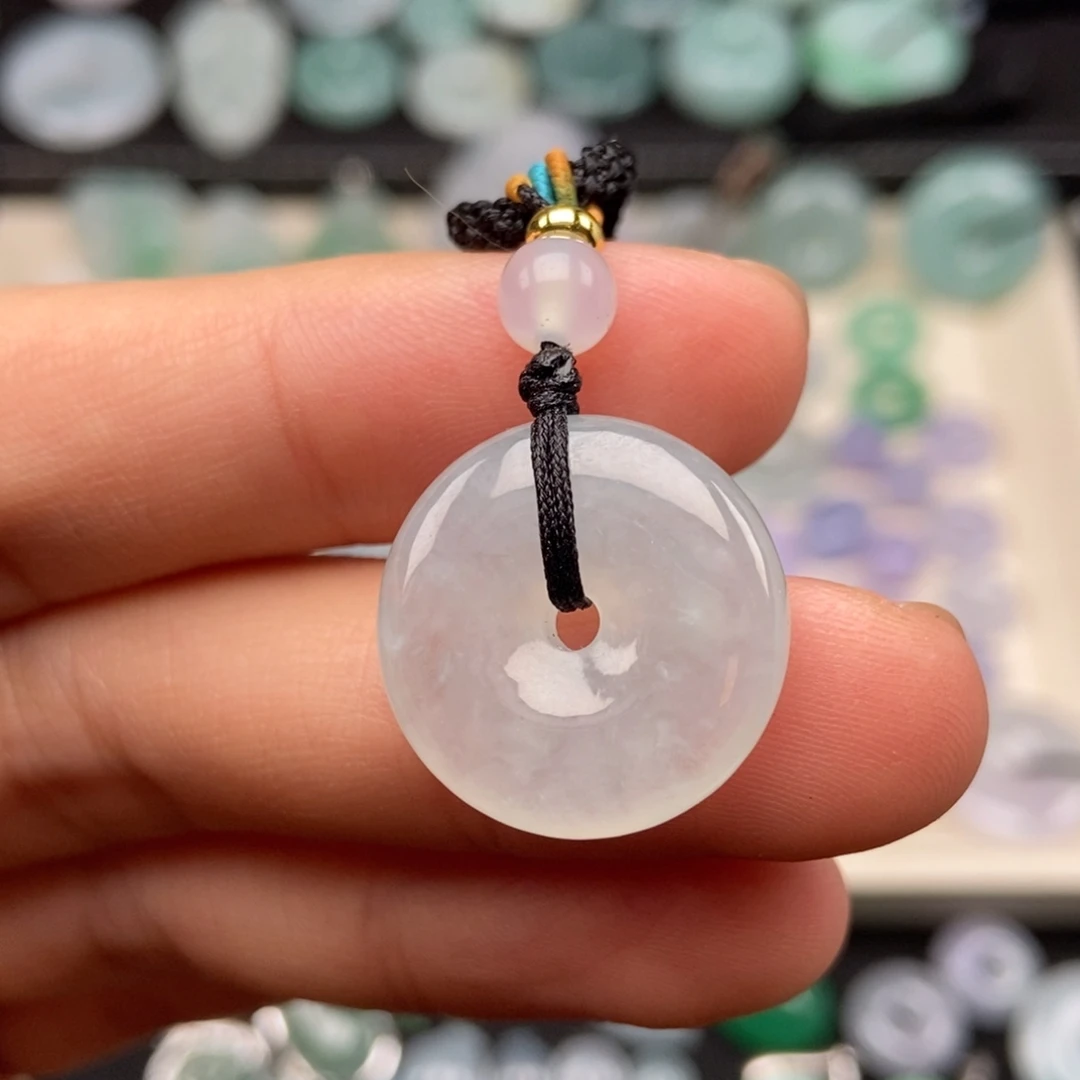 翡翠未镶嵌颈饰平安扣20.4