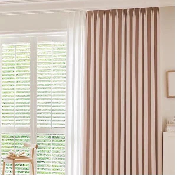 睡眠大师【浅粉色】全遮光雪尼尔立体浮雕压花客厅卧室加厚窗帘