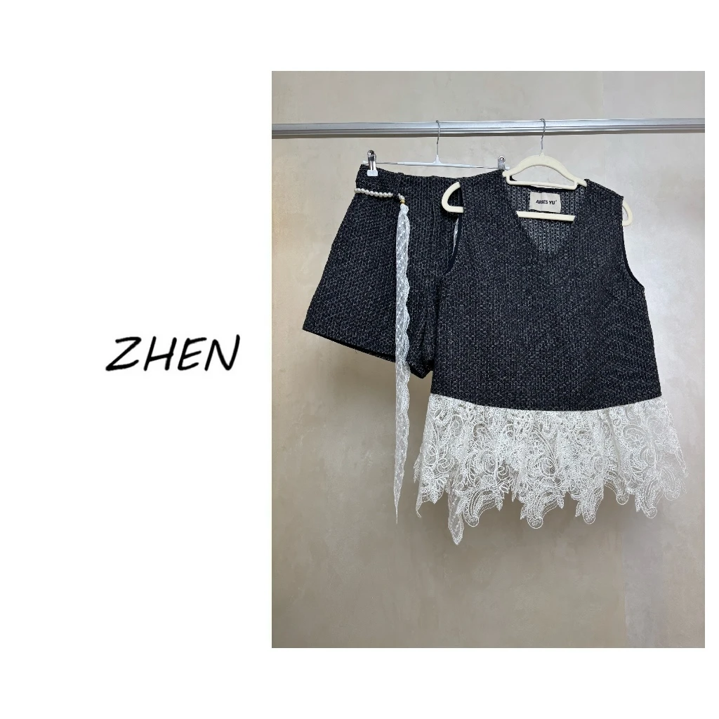 【ZHEN】25K00673 2025新款时尚气质显瘦小众设计师款时尚套装女