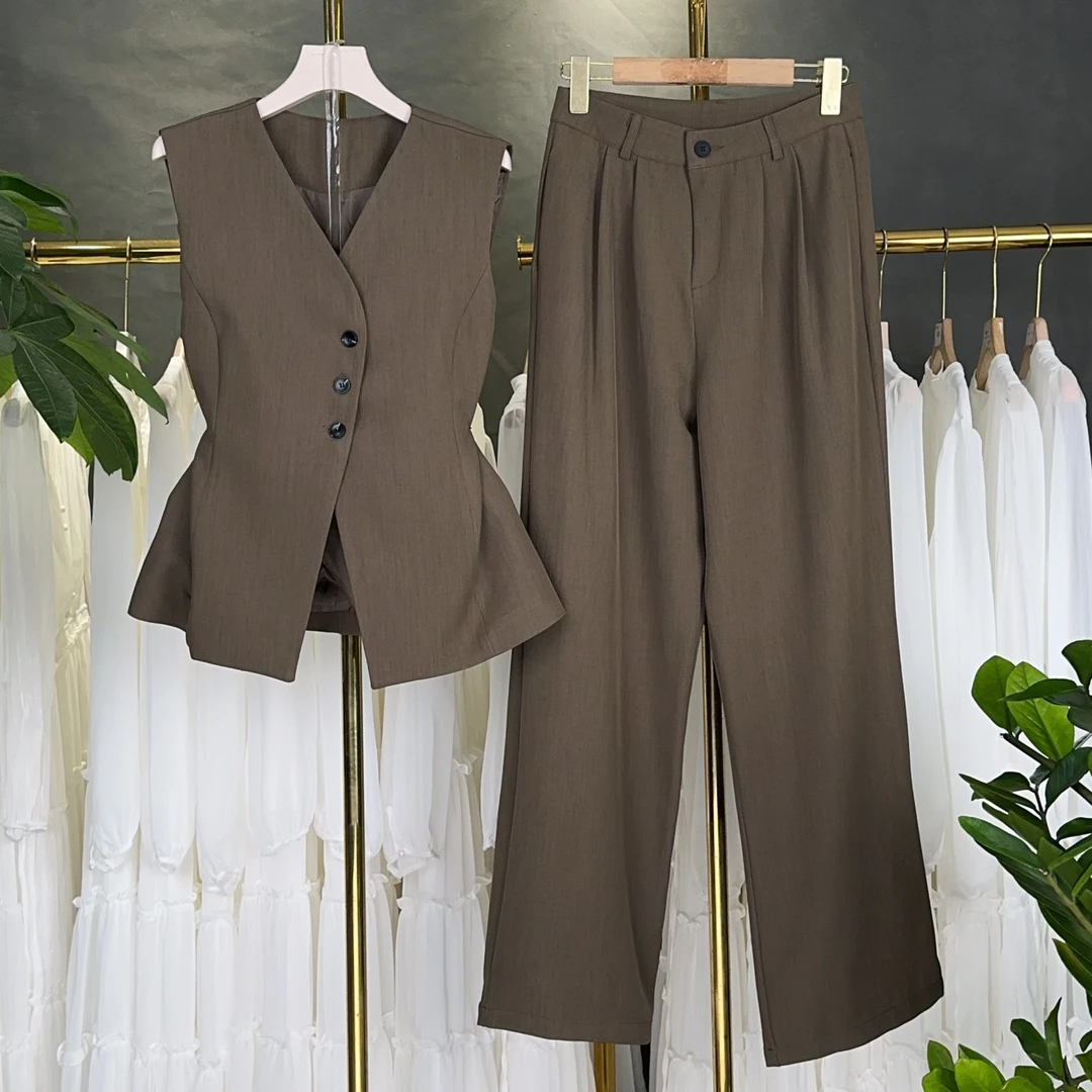 【现货】【RG1878】2024年秋冬新款时尚气质百搭减龄显瘦套装