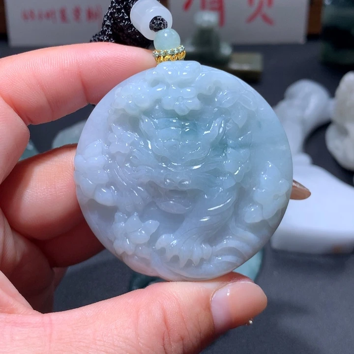 翡翠未镶嵌颈饰保真天然A货翡翠