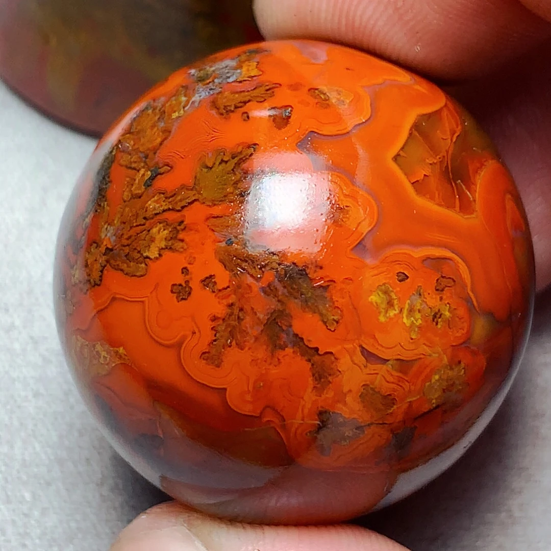 想***字玛瑙/玉髓未镶嵌战国红