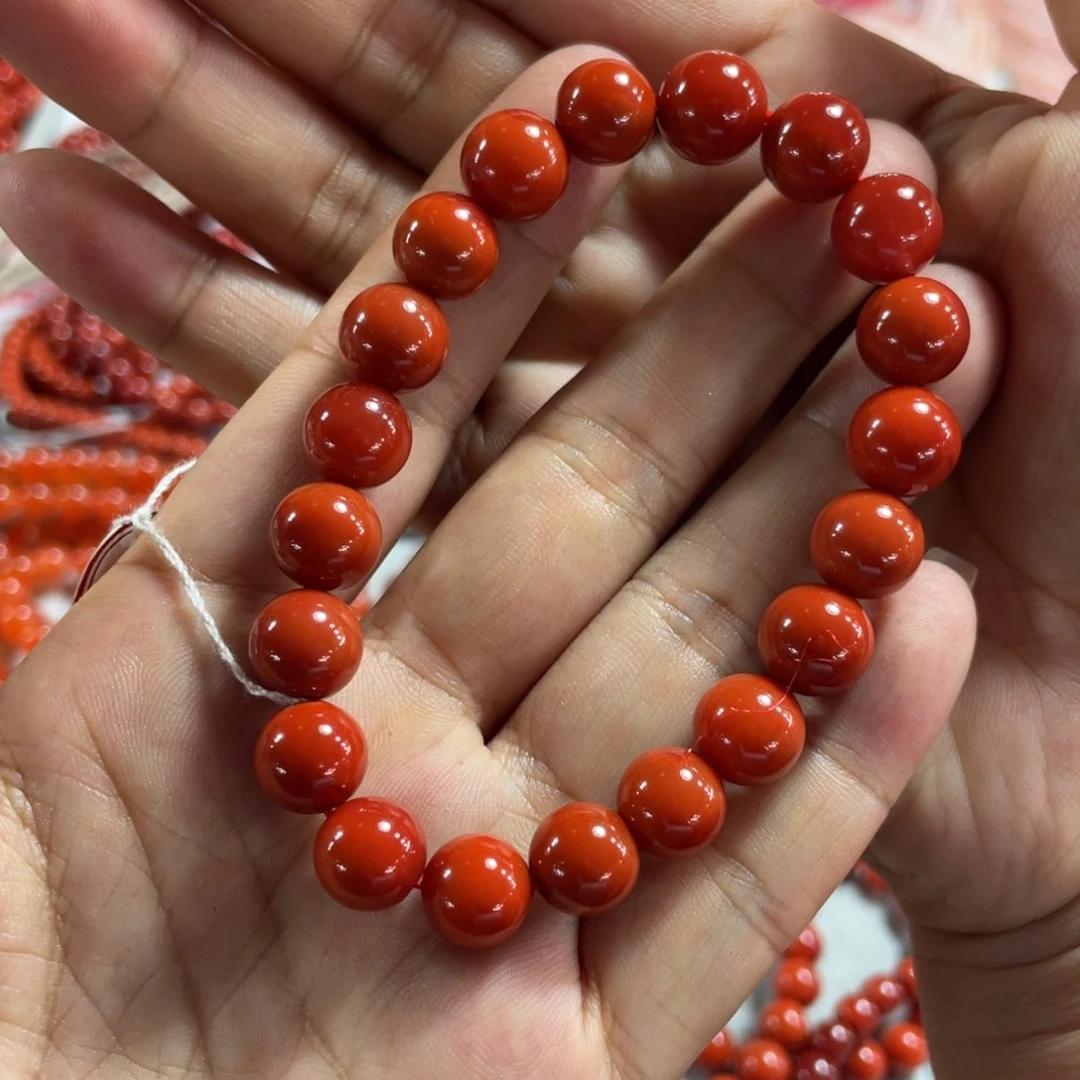 游***鱼未镶嵌手链南红玛瑙