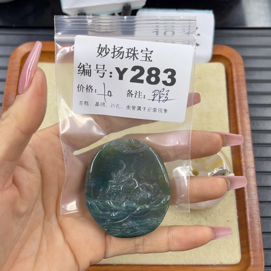 硅化珊瑚（珊瑚玉）瑕未镶嵌L****-