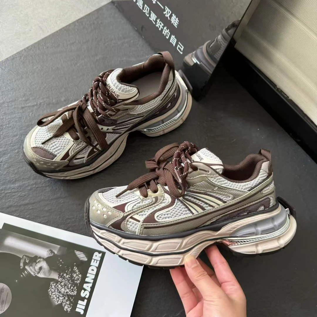 【拿铁】2025女款时尚百搭休闲老爹鞋*12398