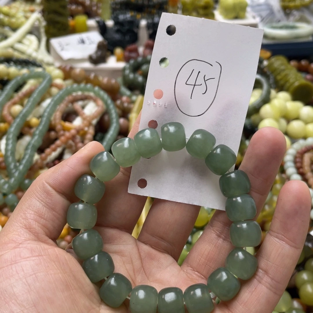 蛇纹石玉手链未镶嵌