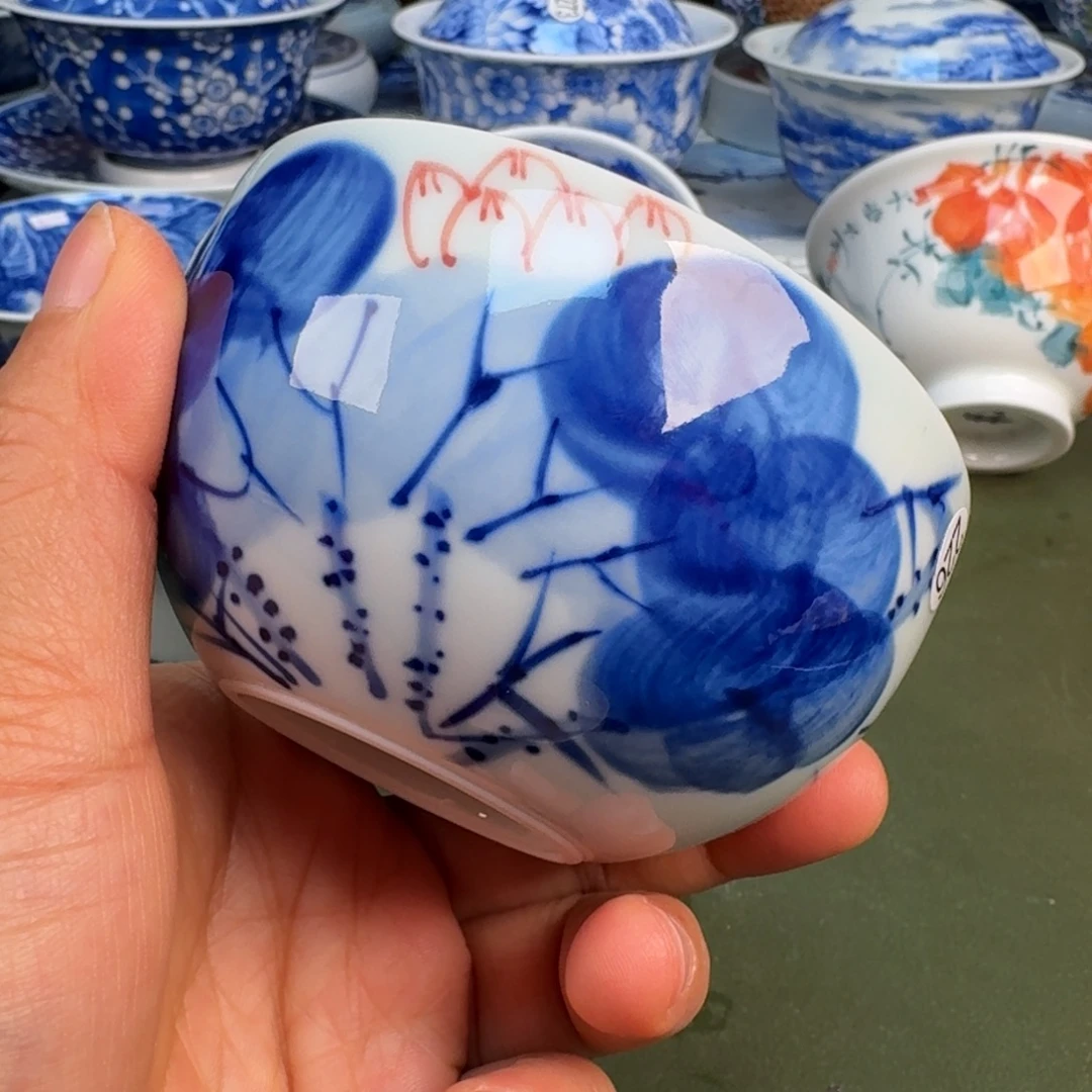 瓷景德镇纯手绘茶具圆圆269