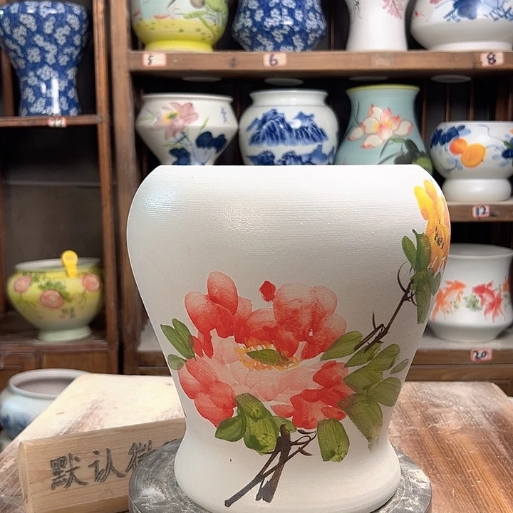 陶鱼尾牡丹陶瓷陶瓷陶瓷