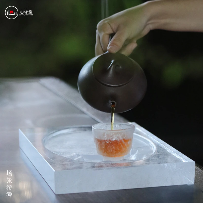 心缘堂琉璃壶承【蝉砚壶承】茶具配件干泡台茶盘茶道零配好友送礼