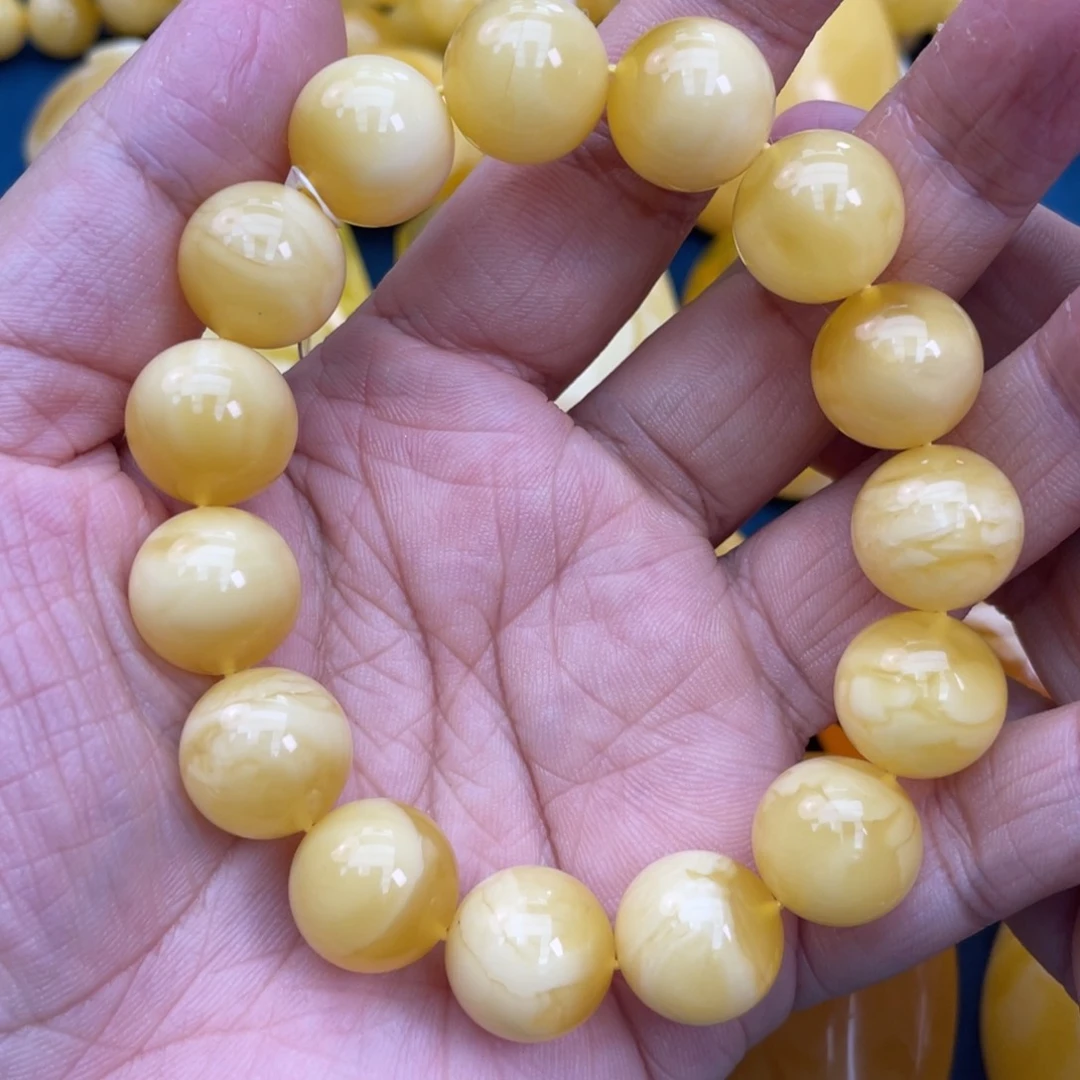 琥珀裸石未镶嵌琥珀蜜蜡14m m