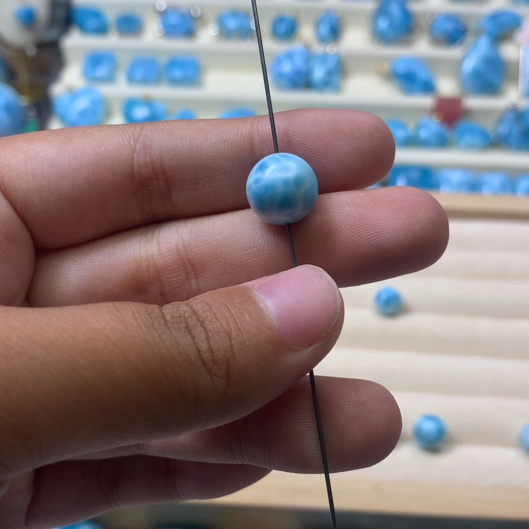 针钠钙石（海纹石）未镶嵌珠宝半成品C*?