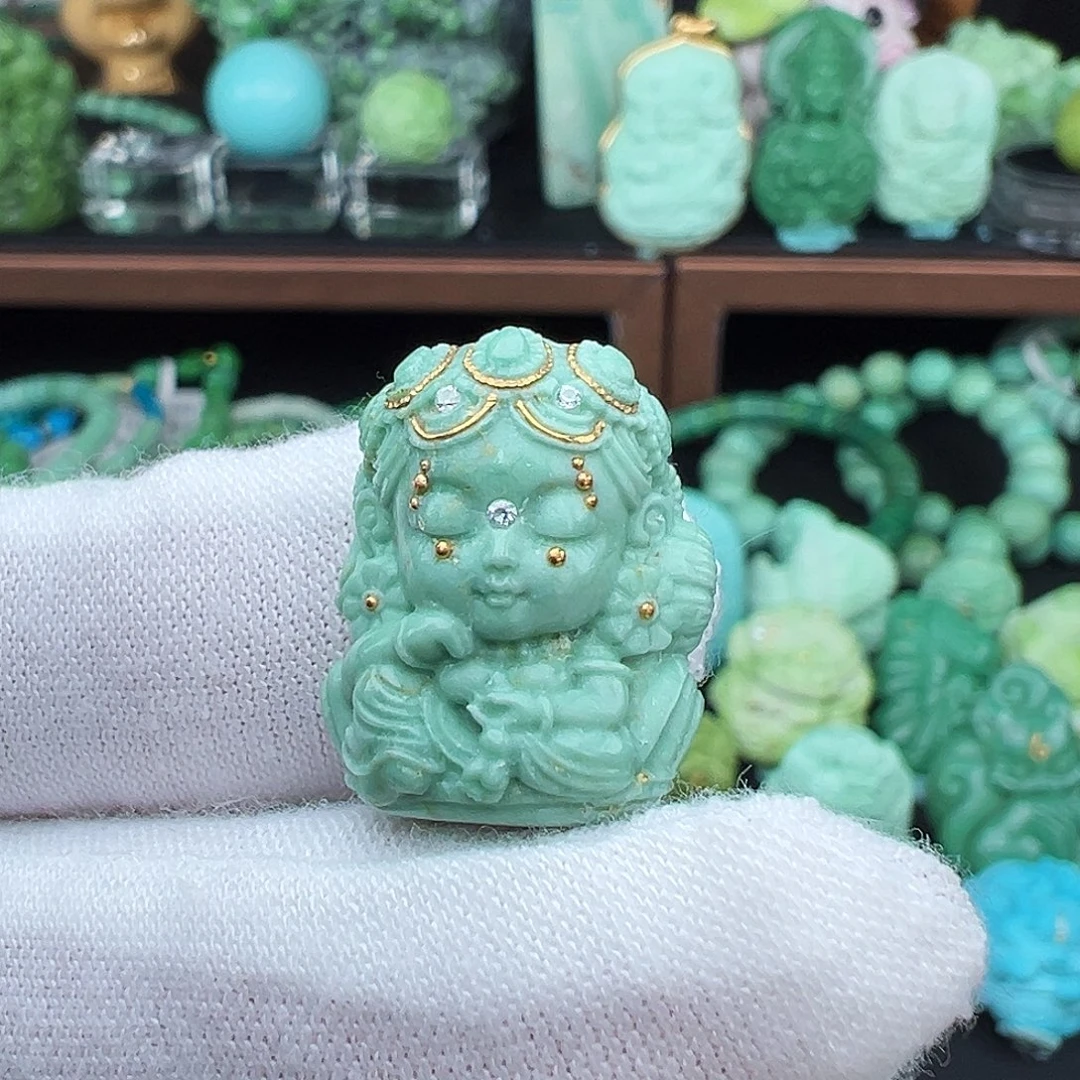 绿松石未镶嵌绿松石主播璐璐