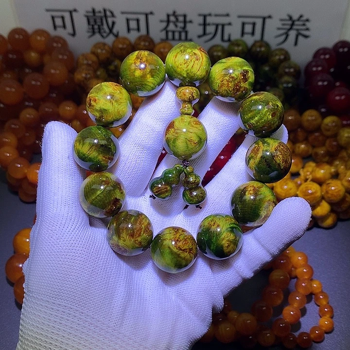 松木（琥珀木）手串/手链2.0 水墨丹青高货