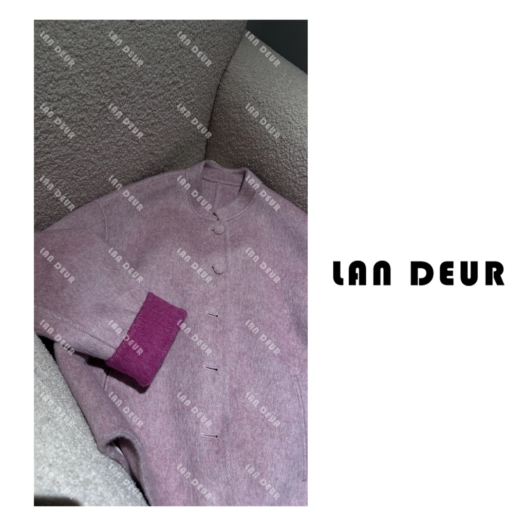 JIUJIU【岁寒藏冬】绵羊毛兔毛通勤百搭简约圆领秋冬毛呢外套女