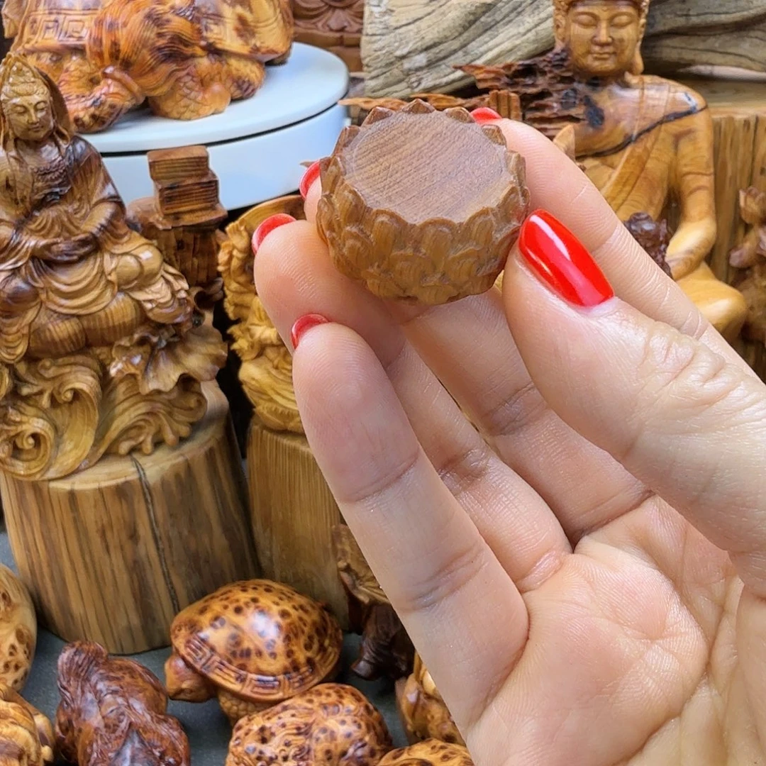 马***柒柏木迷你莲花底座