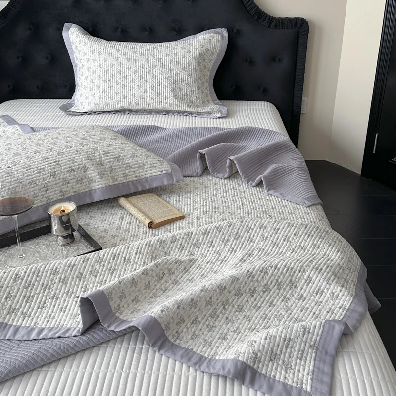 双面莫代尔凉感床盖单件可机洗四季通用榻榻米夹棉床单炕盖三件套