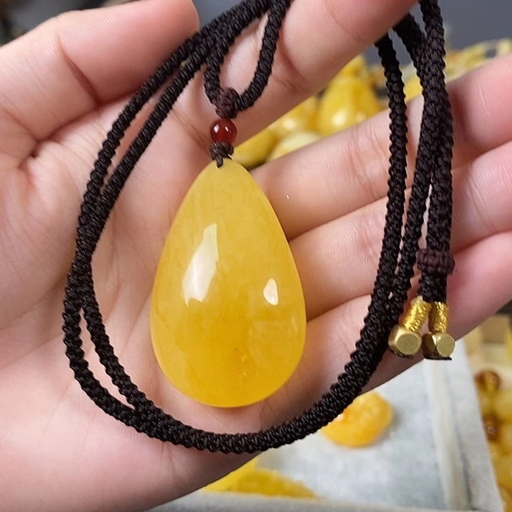 琥珀未镶嵌裸石平安扣