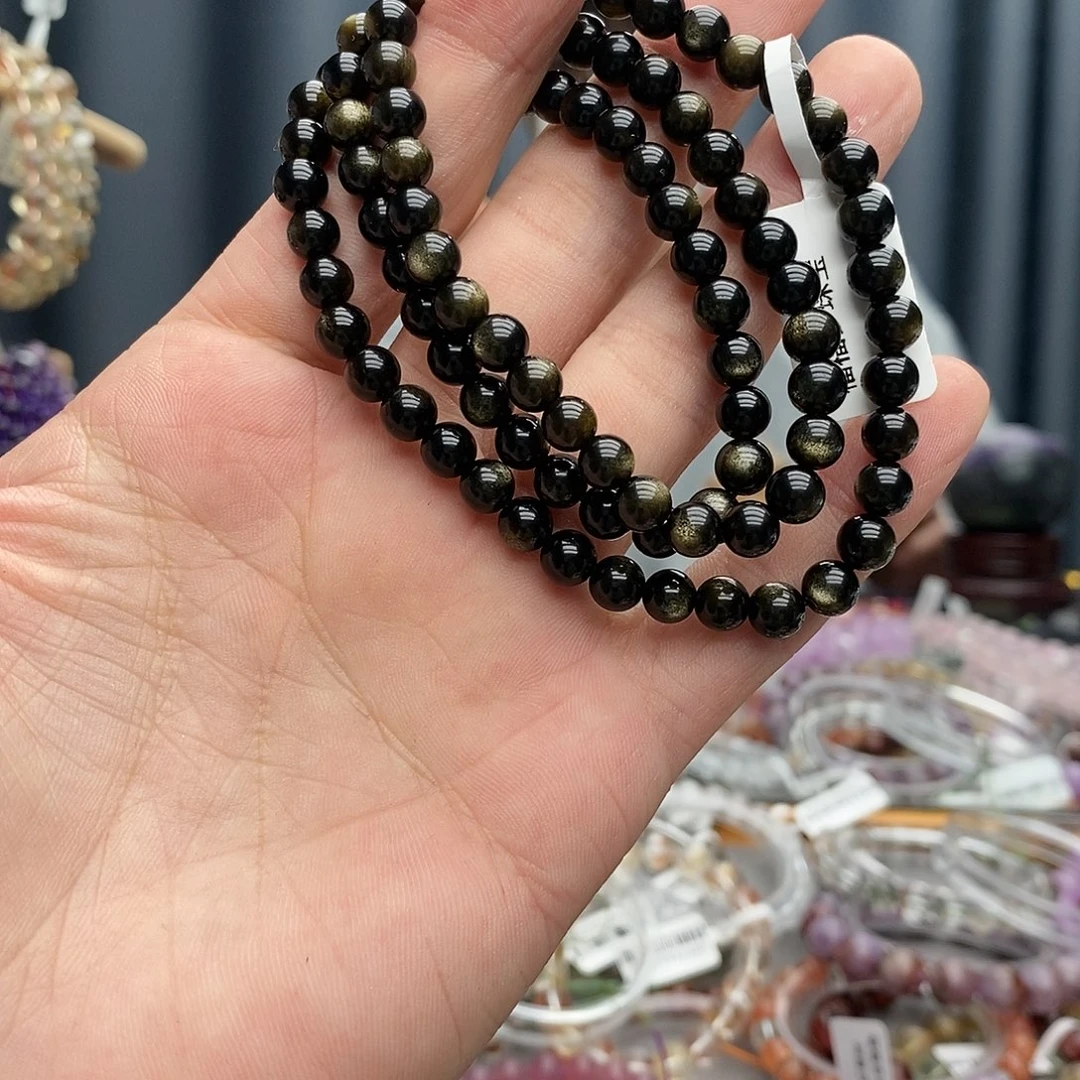 水晶手链未镶嵌黑曜石