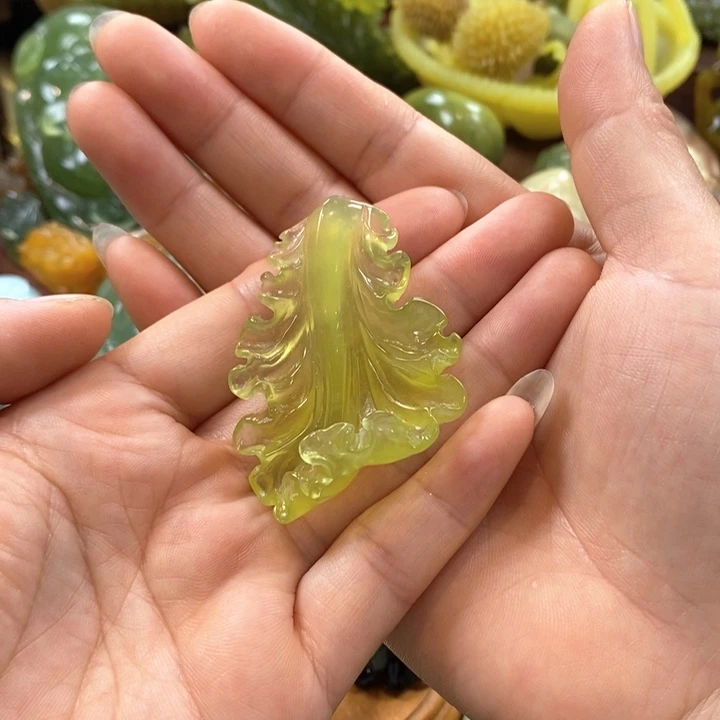 蛇纹石玉未镶嵌挂件香*