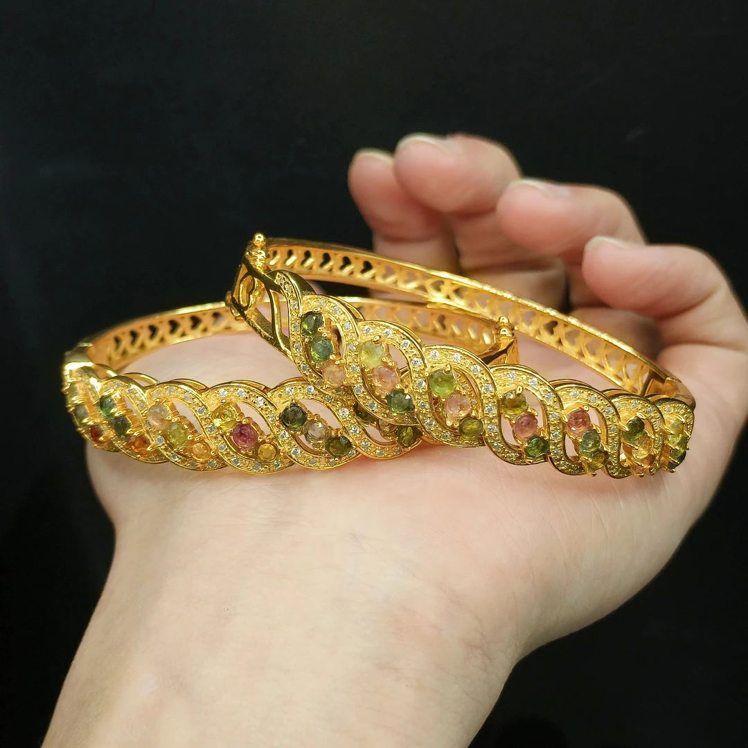 【李想精选】碧玺开口手镯GS【多样性发其一】