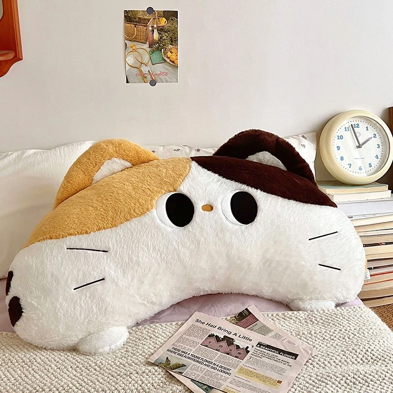 三花猫猫床头软包靠枕床上靠垫大靠背抱枕女生睡觉宿舍沙发