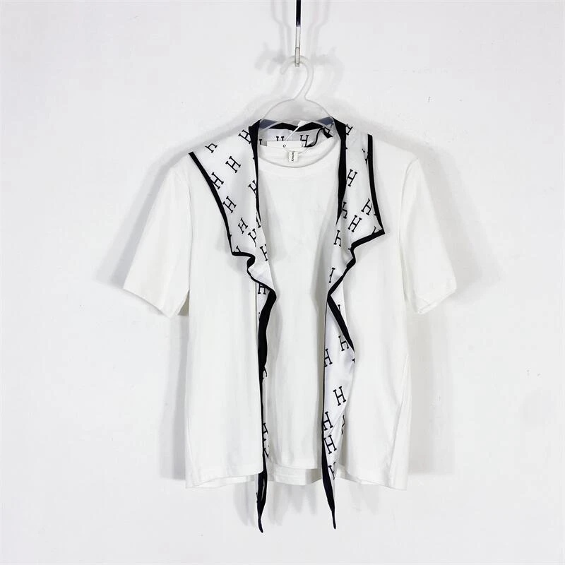 【77衣橱】KD2826精品女装上衣短袖T恤气质轻奢【红人上新】