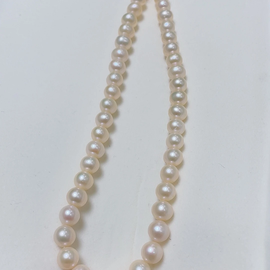 项链淡水珍珠银S925镶嵌