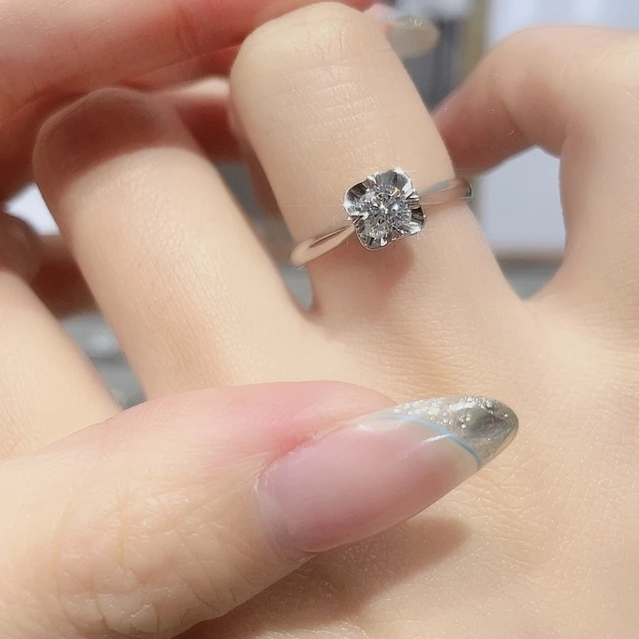钻石戒指/指环铂Pt950镶嵌