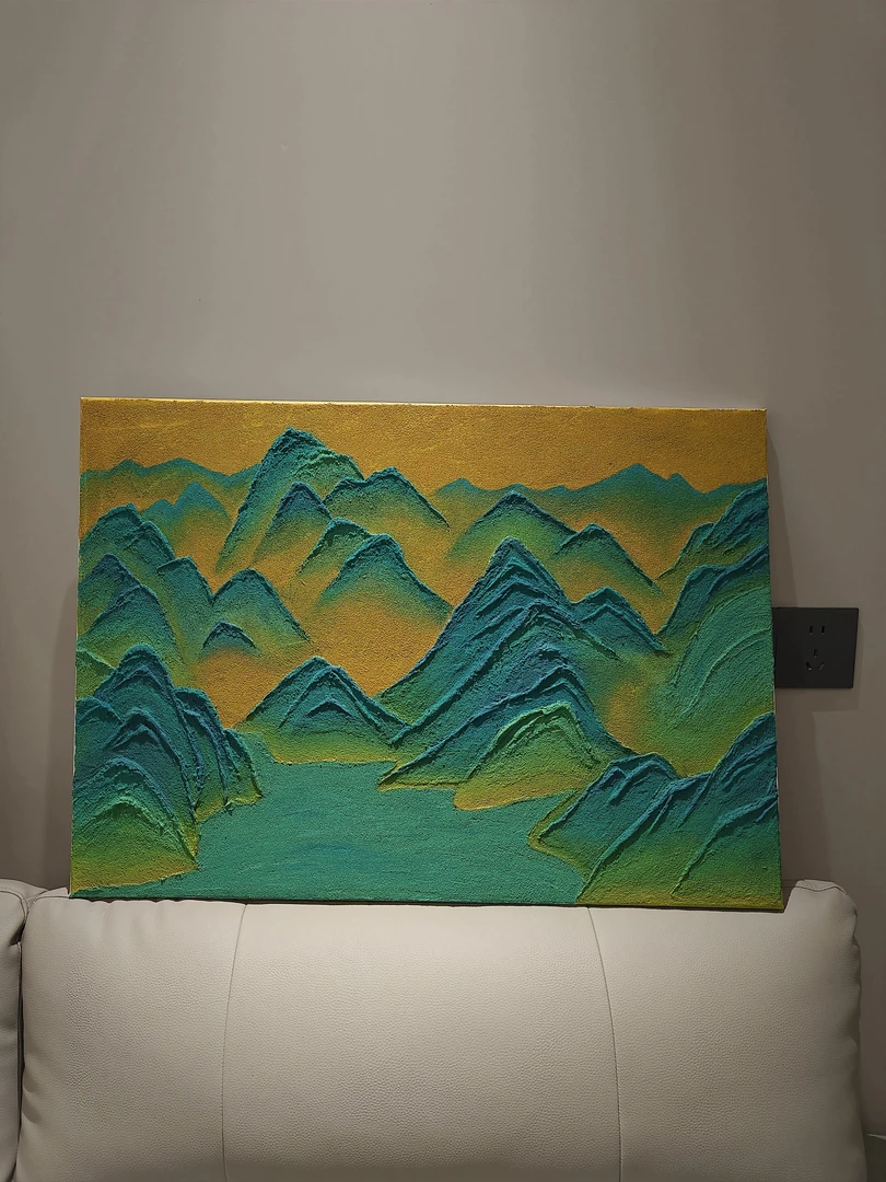 千里江山图 尺寸长60宽40厘米的精美画作