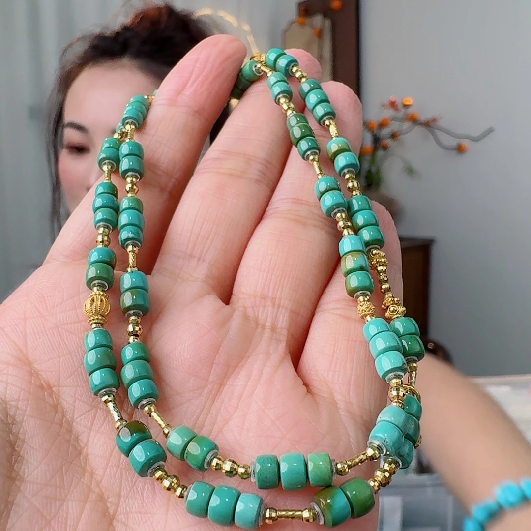 總***是绿松石18K金镶嵌珠宝奇石