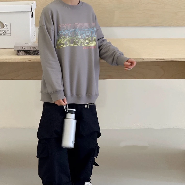 大童青少年150-180码儿童圆领彩色字母卫衣97003 尺码偏大