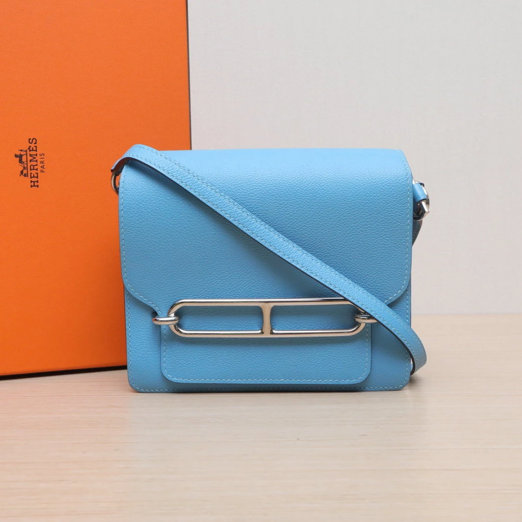 99新 Hermes/爱马仕 【66活动】 猪鼻子 19 P3北方蓝 EC皮 D刻包