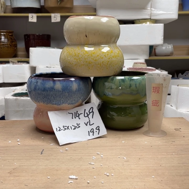 紫砂花盆多肉陶土花盆微瑕49